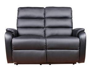 Modern Two Tone Bonded Leather Oversize Recliner Living Room Set (LS-8832-2)