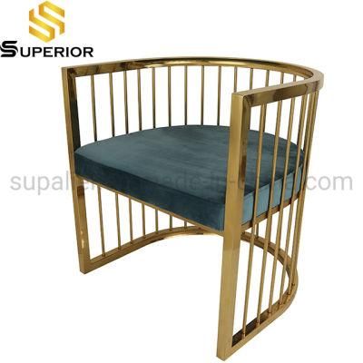 Hot Selling Hotel Furniture Stainless Steel Frame Leather Lounge Chair