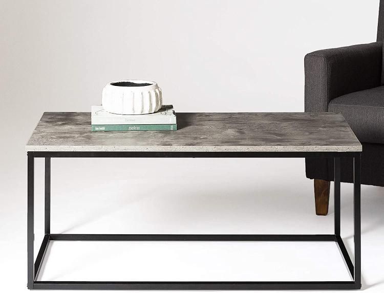 Wooden and Metal Coffee Table in Hall