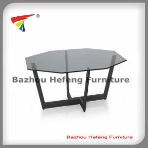 Tempered Glass Top Table Coffee, Powder Coated Frame (CT103)