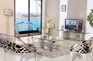 Sj930 Stainless Steel Layer Design Modern Home Furniture Living Room Furniture Set