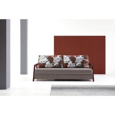 Folding Bed Fabric Leather Corner Solid Wooden Modern Simple Leisure Living Room Fabric Couch Sofa Set