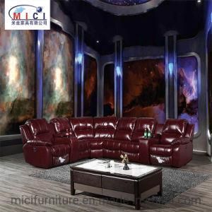 Modern Home Cinema Furniture Corner Leather Recliner Sofa