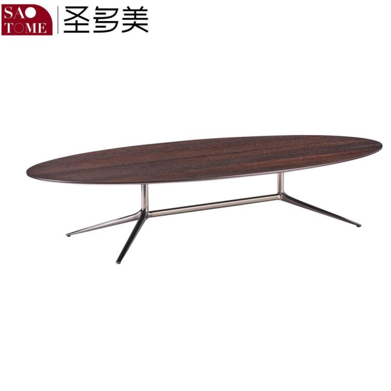 European Style Hotel Family Living Room Rock Board Long Tea Table