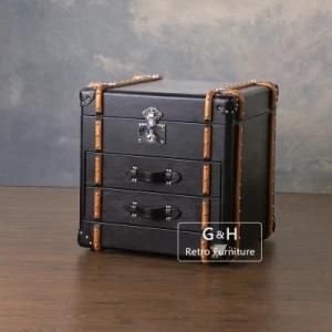 Decorative Large Canvas Covered Wooden Storage Steamer Trunks
