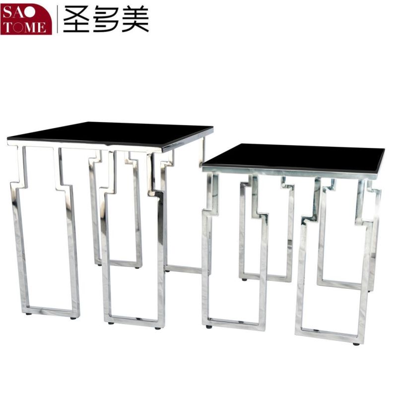 Modern Living Room Furniture Stainless Steel Two Specifications Combined Nest Table