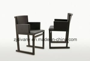 Itailan Modern Wooden Fabric Leather Seat Armchair