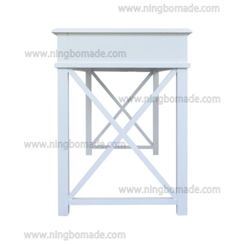 American Style Antique Concise Furniture Villa White/Black/Natural/Brown Two Drawers Console Table