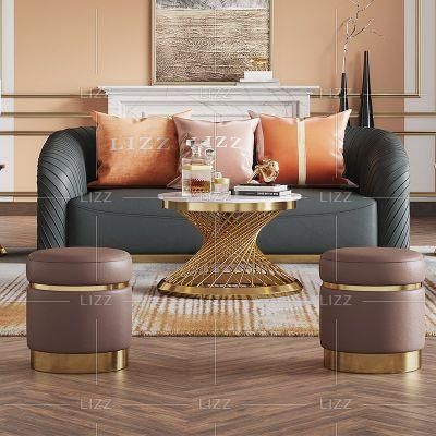 Dubai Royal Modern Style Sectional Fabric Living Room Furniture Hot Sale Velvet Leisure Sofa