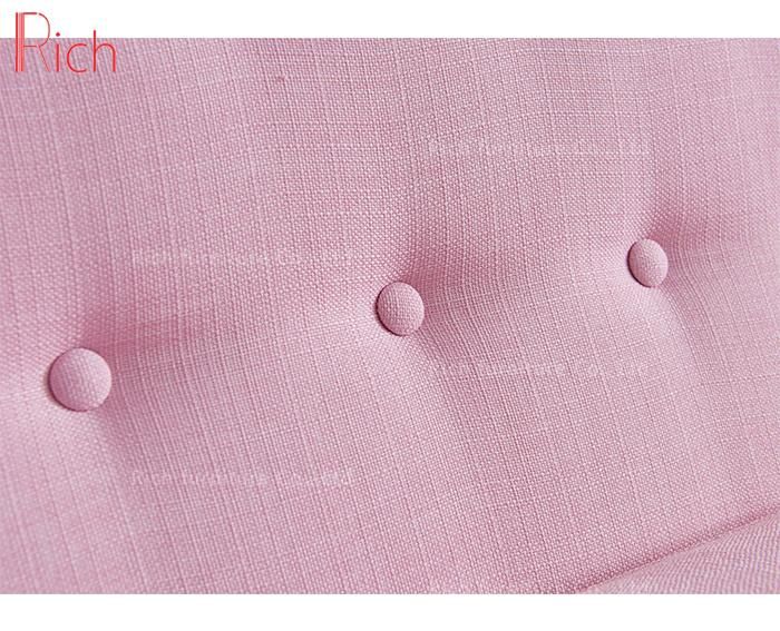 Furniture Manufacturer Light Pink Single Fabric Sofa for Home