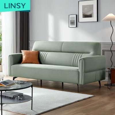 Linsy European Luxury Living Room Green Gray Comfortable Fabric Corner Sofa Couch S333