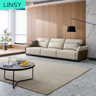 Hot Sale Low Back ISO 8191 Italian Modern Leather Sofa Set Tbs060