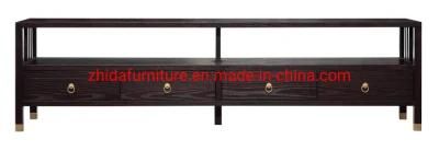 Modern Wooden Black Painting Chinese Style Living Room TV Stand