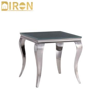 Coffee Table Sets Living Room Stainless Steel Furniture Marble Glass Side Table