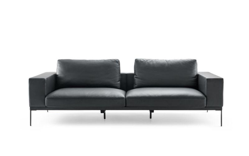 Lm190 3 Seater Sofa with Armrest, Latest Design Genuine Leather Sofa in Home and Commercial Custom