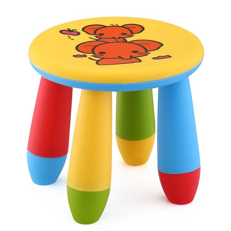 Children′s Fruit Lovely Round Detachable Assembly Plastic Stool