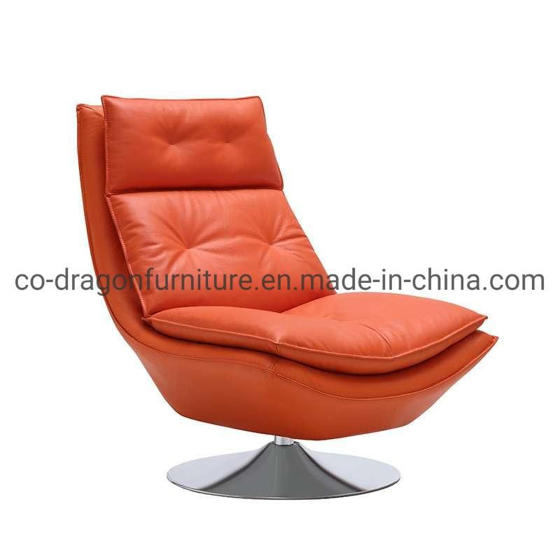 Modern Sofa Lounge Chair with Metal Legs Leather Home Furniture