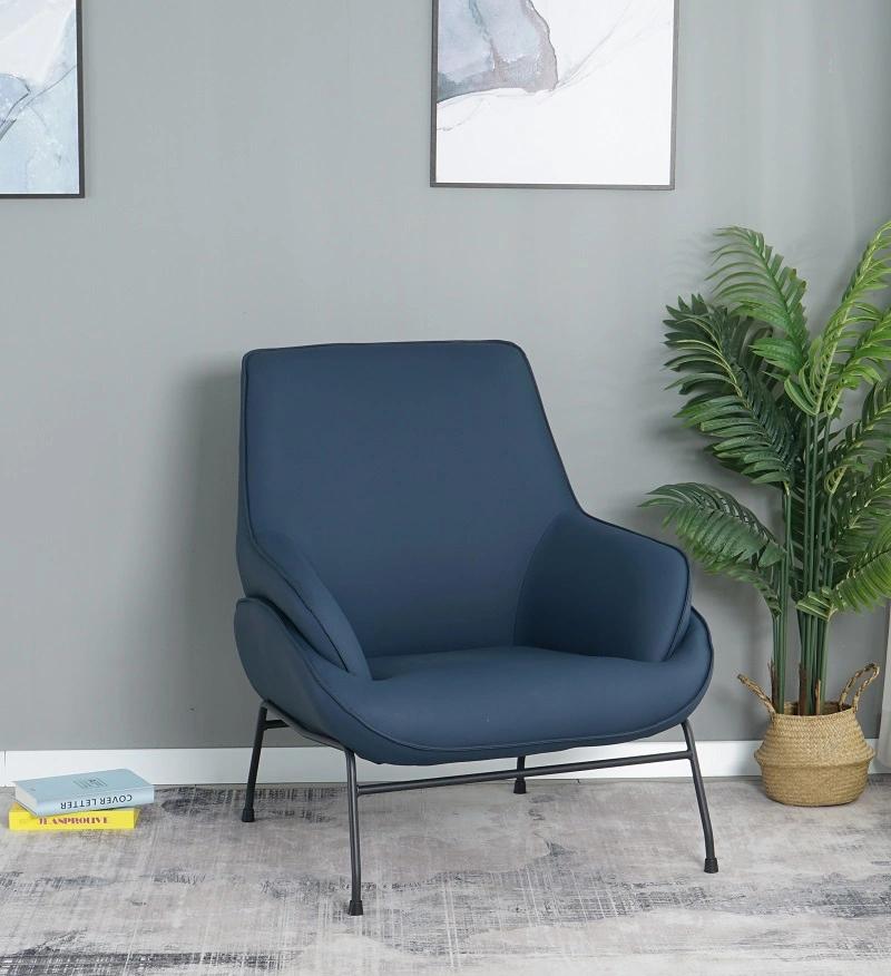 Luxury Living Room Furniture Designer Lounge Modern Room Comfort Fabric Leisure Sofa Chair with Metal Leg