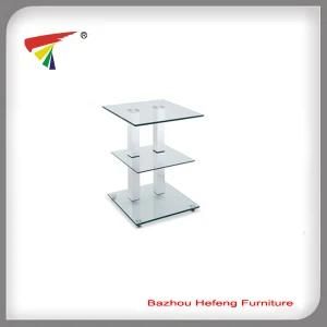 Furniture Supplier Square Movable Glass Corner Table (C31)