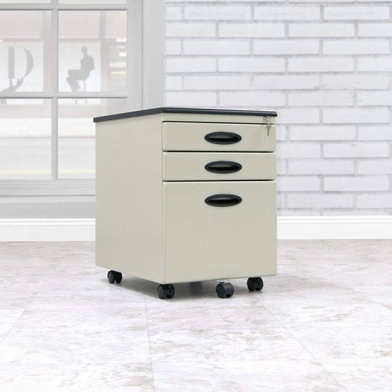 Mobile Filing Cabinet Metal File Storage Cabinet with Wheels, 3 Drawers, Customized Color