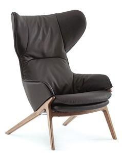 Drawing Room Visitor Rest Moderne Relaxing Stuhl Single Backrest Has Wing Fabric Reclining Chair