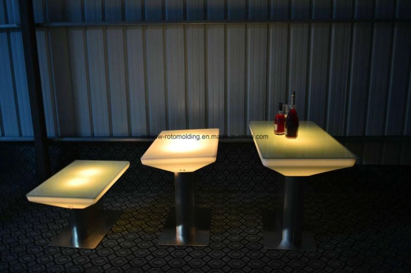 Square LED Plastic Glowing Tea Table