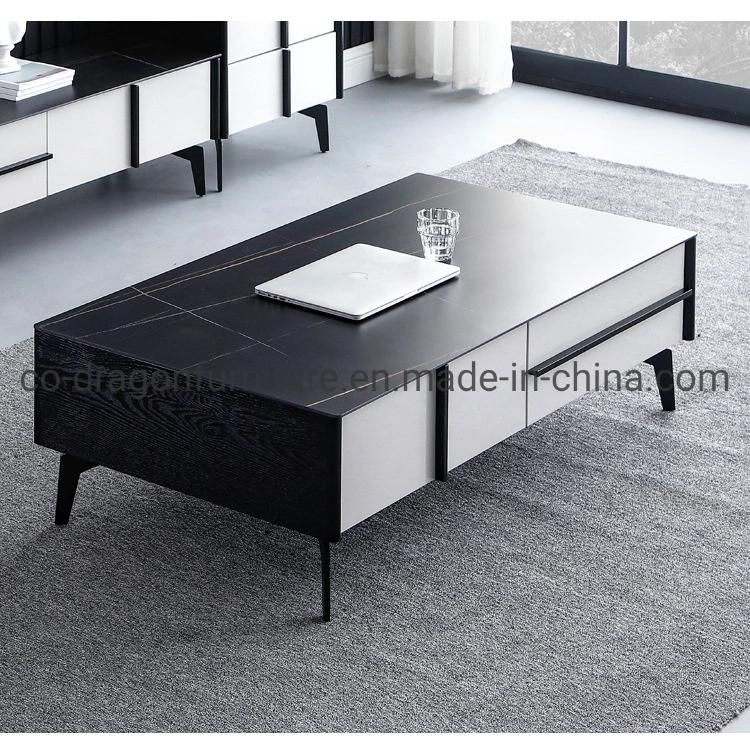 Modern Luxury Living Room Furniture Coffee Table with Marble Top