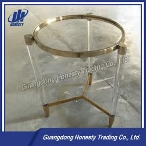Ysjt-01 Acrylic Round coffee Table with Three Legs