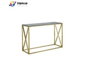 China Stainless Steel Design Furniture Supply Modern Glass Tables