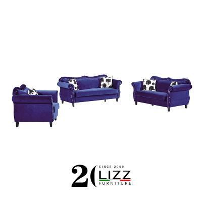 Classic Chesterfield Style Modern Living Room Furniture Set Velvet Fabric Sofa Couch