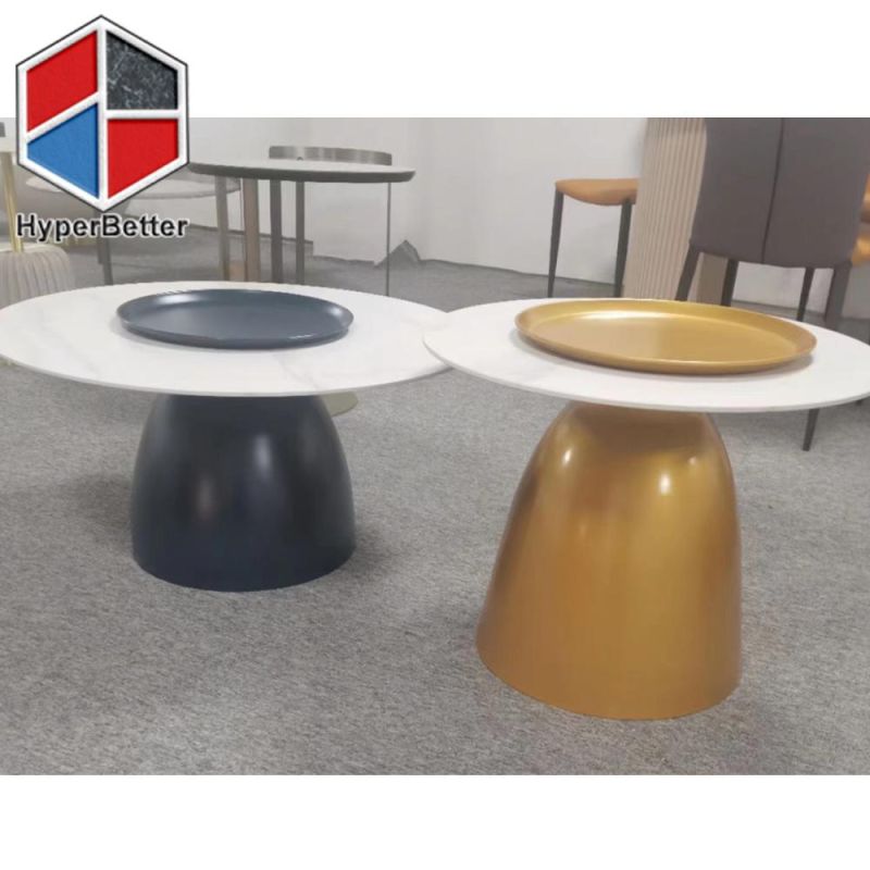 2PCS Set Sintered Table Top Nesting Coffee Table Round Style
