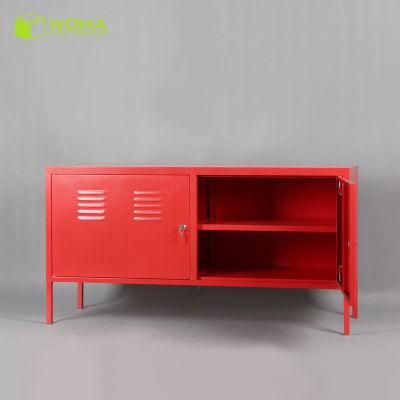Modern Living Room Black Metal TV Stand Cabinet Console with Leg