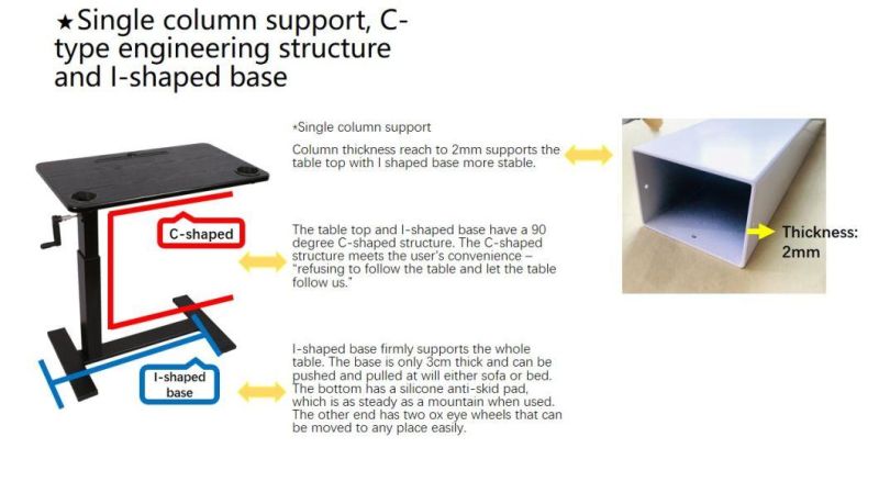 Manual Movable Lifting Side Table (A0201)