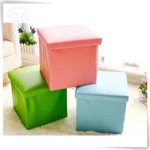 Upholstered PU Storage Foldingfolcks Tufted Inflatable Pouf