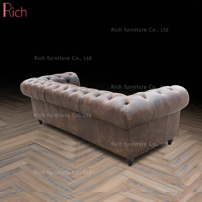 New Design Vintage Leather Chesterfield Leisure Sofa for Living Room