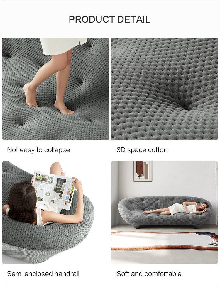 New European 3 Furniture Hotel Home Modern Living Room Cloud Fabric Sofa Tbs021
