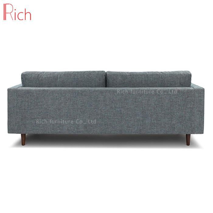 Modern Two Seat Nordic Fabric Chaise Sofa Set