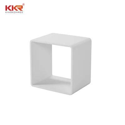 Special Design Pure White Artificial Stone Chair Solid Surface Bathroom Toilet Stools