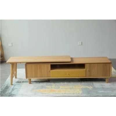 Nordic Minimalist Small Apartment Solid Wood Living Room Storage TV Cabinet 0252
