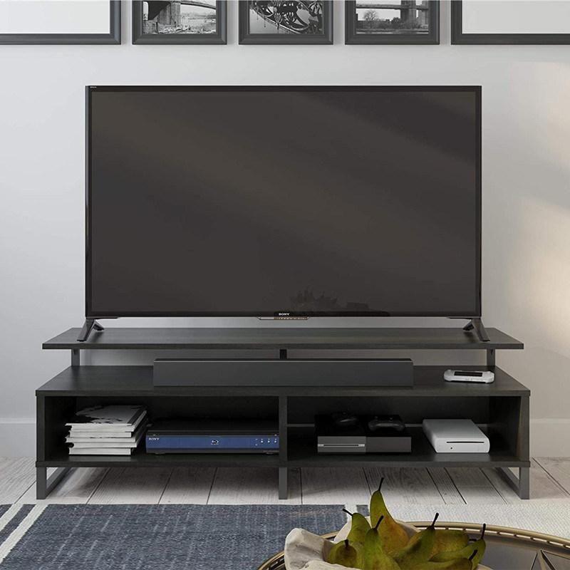 Black Oak TV-Stand Modern Minimalist Flat Package Easy to Assemble TV Stand Cabinet 0499