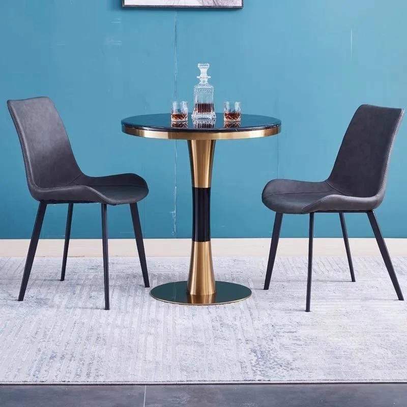 Latest Design Marble End Table Gold Metal Coffee Table for Hotel