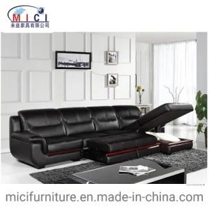 Black Living Room Sofa L Shape Home Furniture