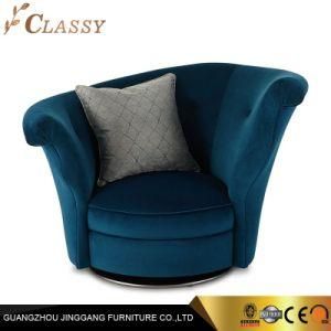 Rotatable Velvet Chair Steel Furniture for Hotel