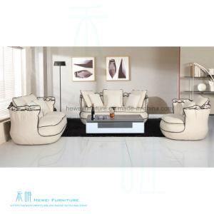 Modern Living Room Corner Leather Sofa Set for Home (HW-8203S)