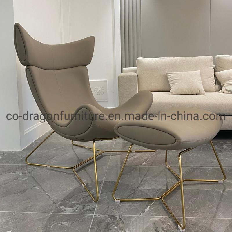 Modern Home Furniture Metal Legs Leather Living Room Sofa Chair