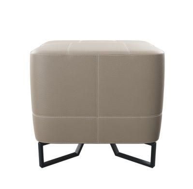 C20 Leather Ottoman, Latest Design Ottoman in Living Room, Home Furniture and Hotel Furniture Customization