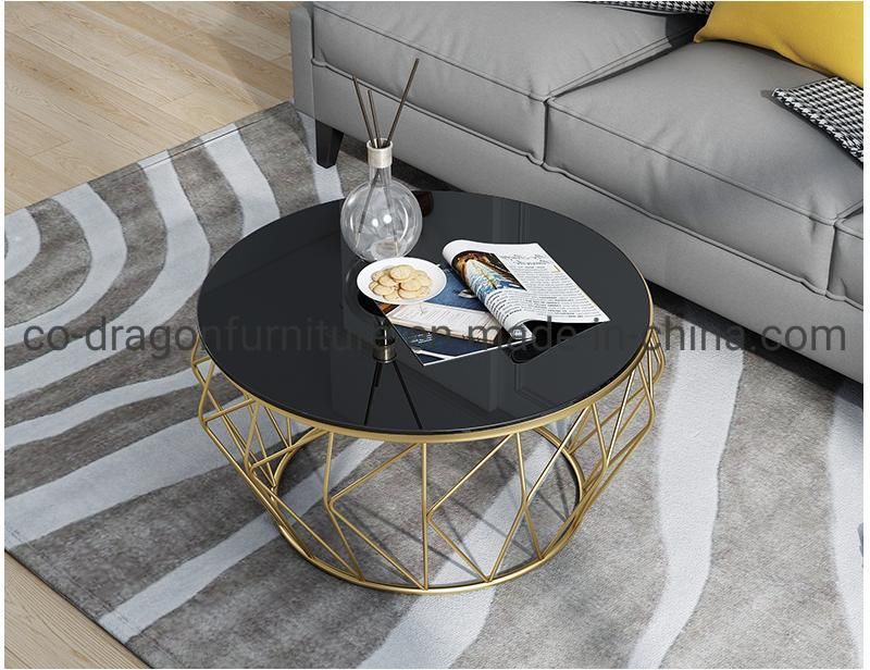Chinese Wholesale Market Home Fruniture Steel Coffee Table with Top