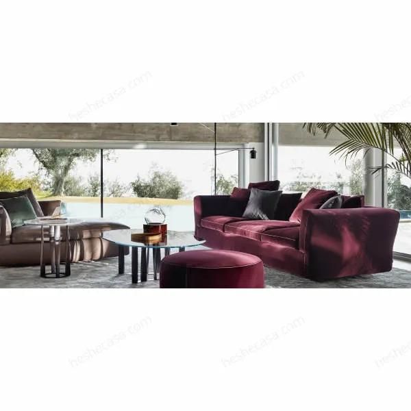 High-End Resort and Five Star Hotel Use Lobby Reception Comfort Sofas Leather Customized Size 3/2 Seaters Sofa Couch