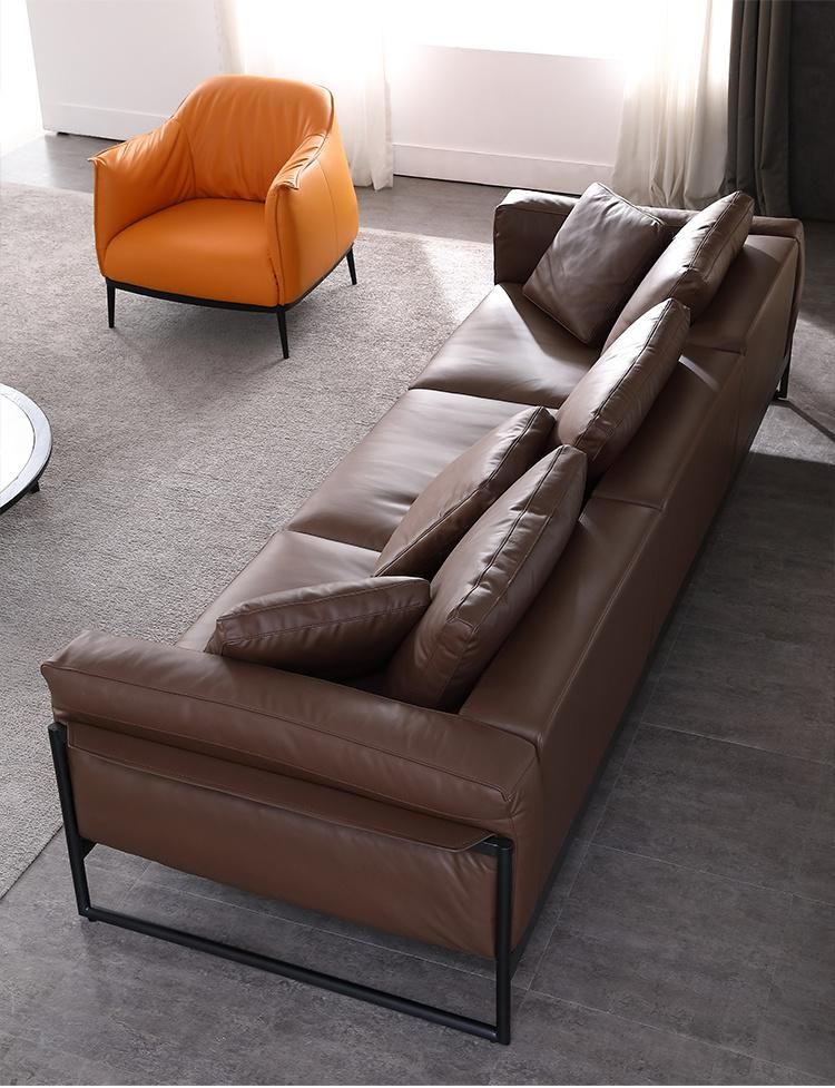 Hot Sale Home Furniture Livingroom Furniture New Italy Comfortable Leisure Sofa Leather Sofa Upholstered Sofa Modern Sofa Sectional Sofa in High Quality