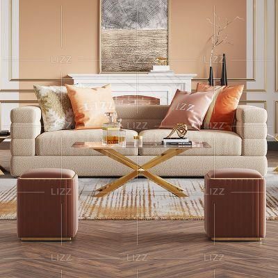 Leisure Comfortable Room Lounge Suite Modern Design Luxury Fabric Sofa